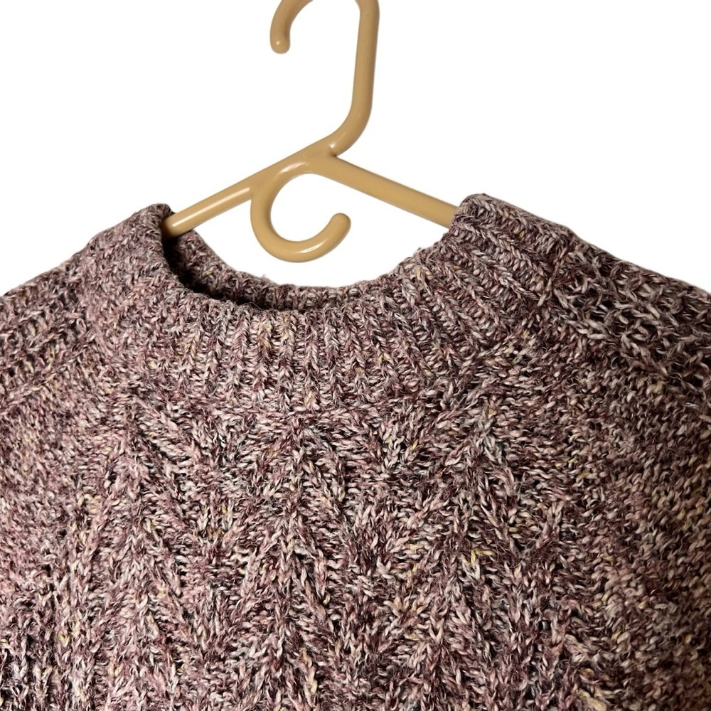 Lucky Brand Cable Knit Marled Sweater Size Medium - Picture 4 of 7